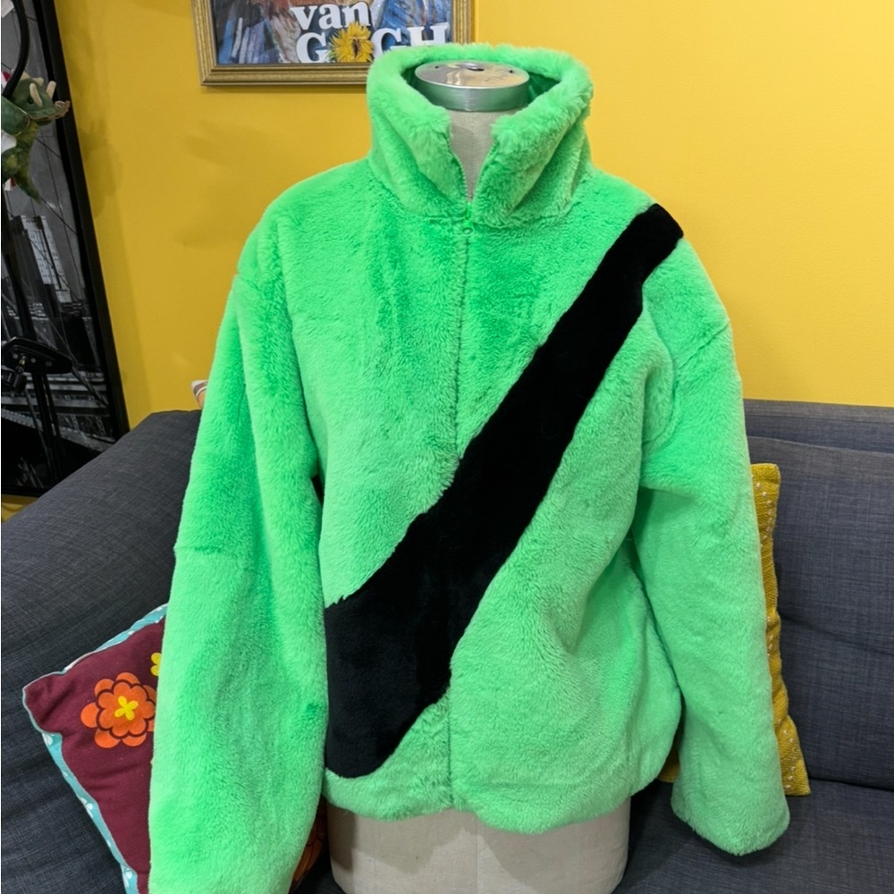 Nike Green and Black Oversized Jacket